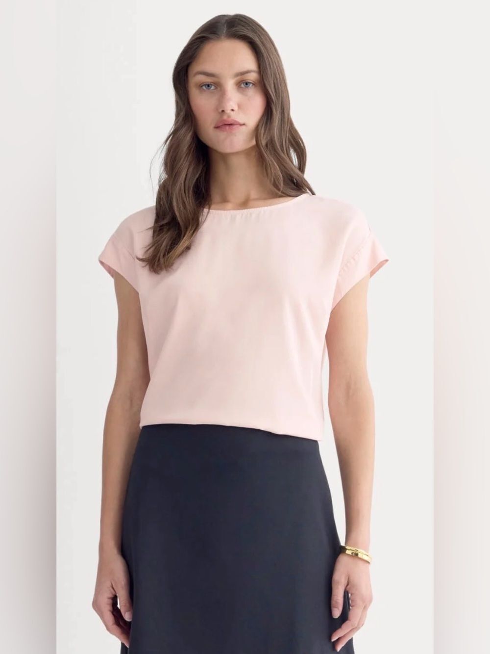 New Everlane THE MUSCLE TOP IN BUTTERLITE Soft Rose Size XS
